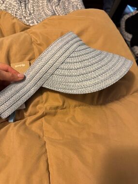 NWT- Madewell Light Blue Straw Visor
